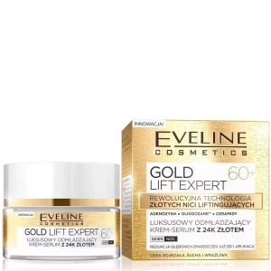 Eveline Cosmetics Gold Lift Expert 60+ luksusowy odmładzający krem-serum z 24k złotem dzień/noc 50ml