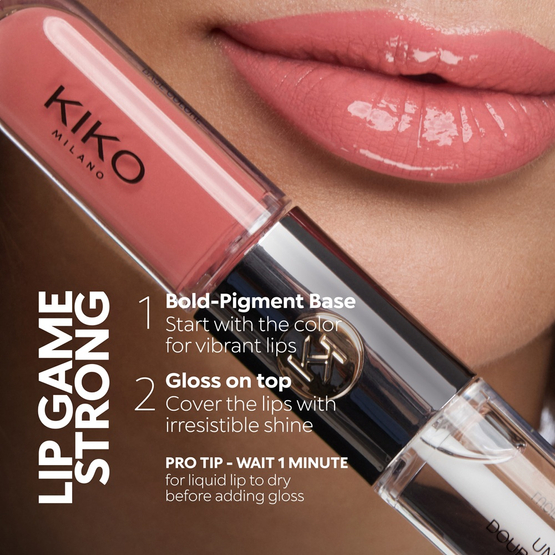 KIKO Milano Unlimited Double Touch dwuetapowa płynna pomadka do ust 123 Satin Grape 6ml