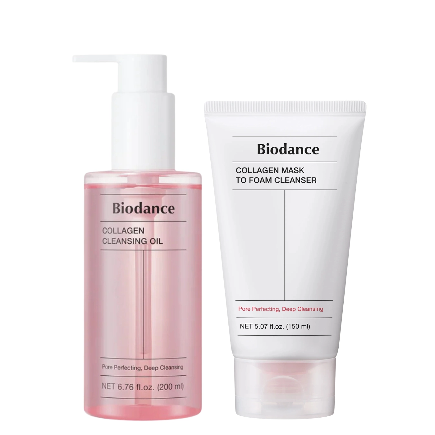 Biodance Bestseller Cleansers Set - Zestaw do oczyszczania twarzy - kolagenowy olejek + kolagenowa pianka do mycia twarzy