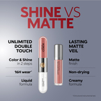 KIKO Milano Unlimited Double Touch dwuetapowa płynna pomadka do ust 123 Satin Grape 6ml