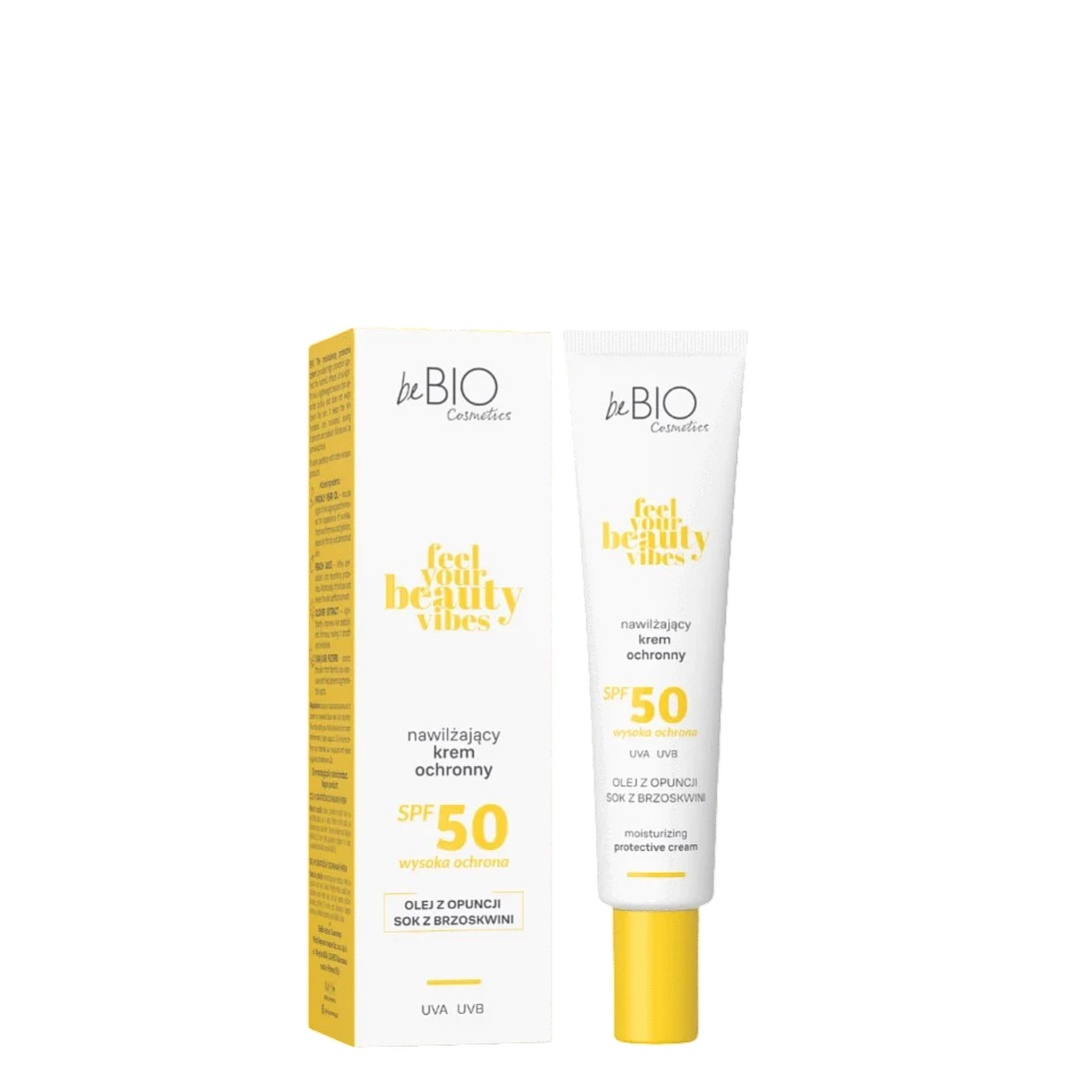 beBIO Feel Your Beauty Vibes nawilżający krem ochronny do twarzy z filtrem SPF50 40ml