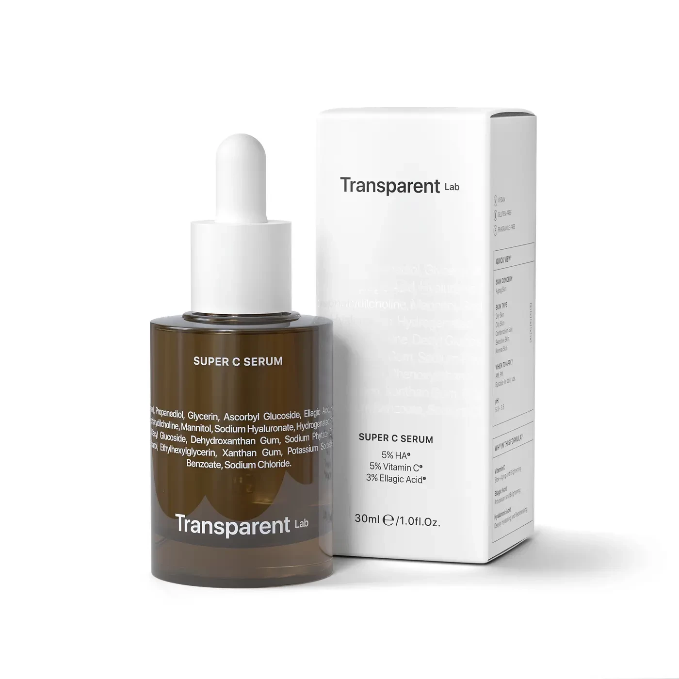 Transparent Lab SUPER C SERUM – SERUM Z WITAMINĄ C 5% I KWASEM HIALURONOWYM 30ml