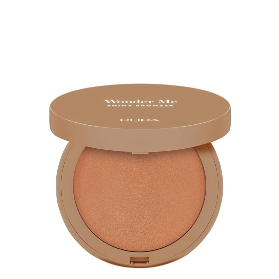 Pupa Milano Wonder Me Shiny Bronzer Luminous Baked Bronzer - Rozświetlający wypiekany bronzer Medium Warm 6 g