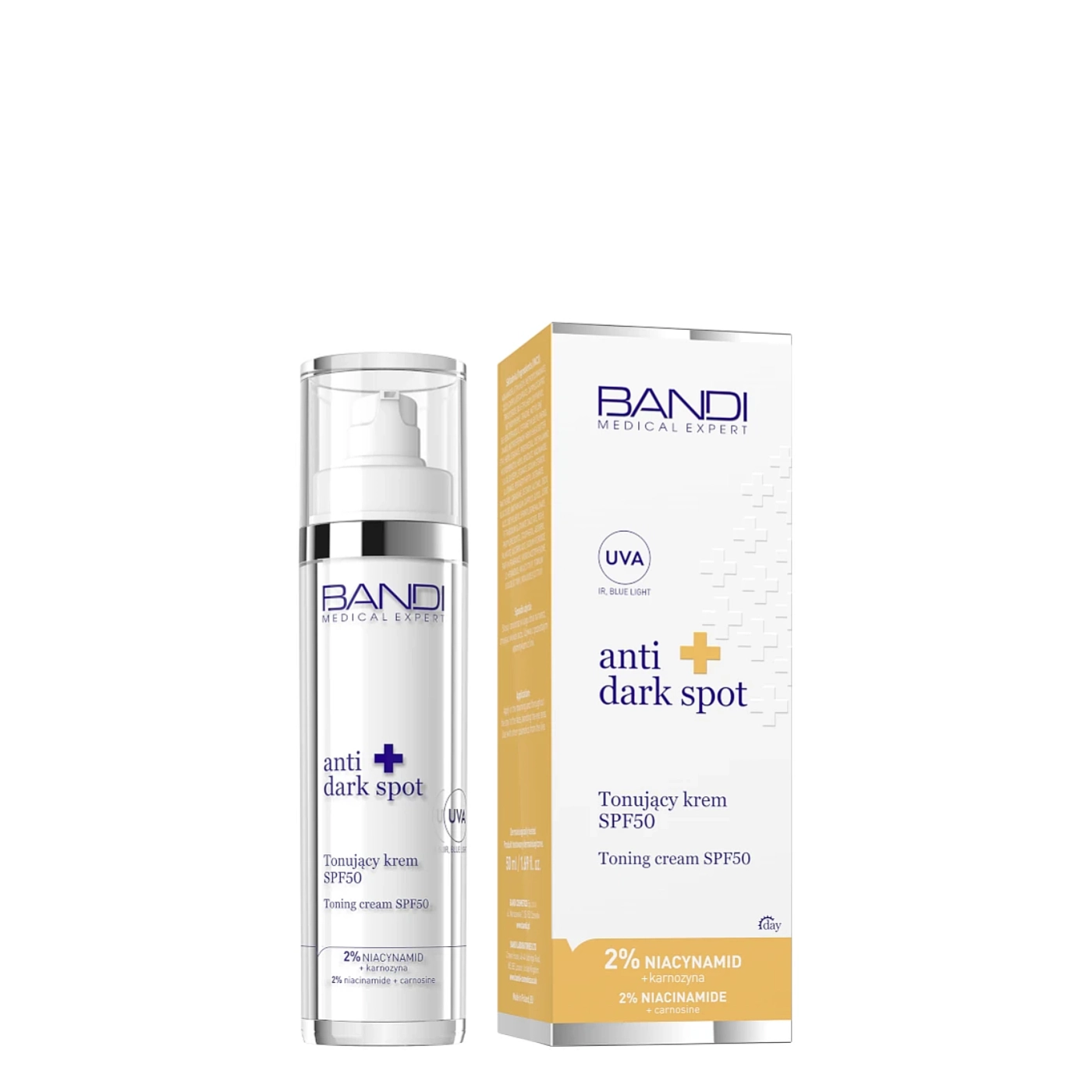 Bandi Professional Anti Dark Spot Tonujący krem SPF 50, 50ml