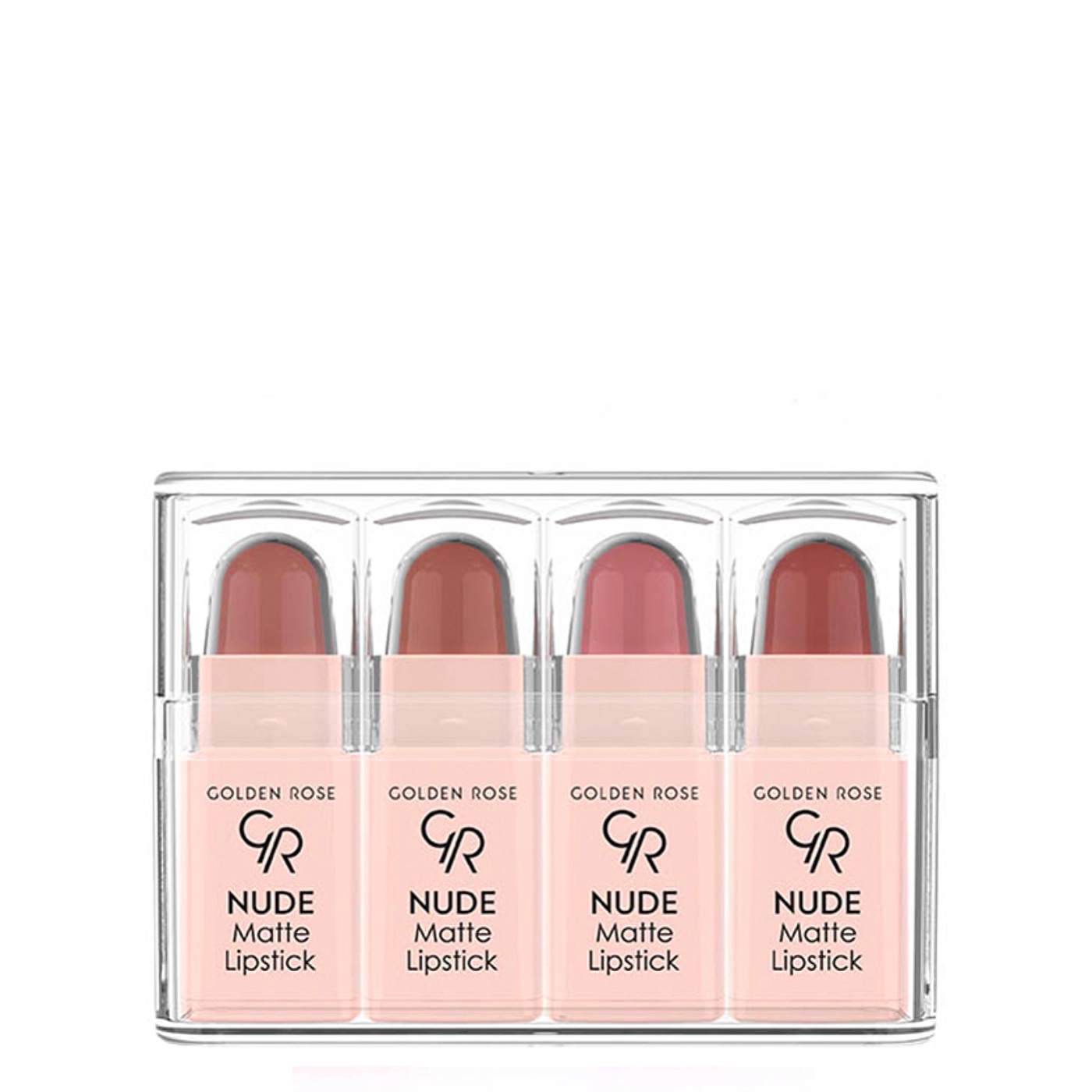 Golden Rose Nude Look Zestaw 4 matowych mini pomadek do ust Nude Look
