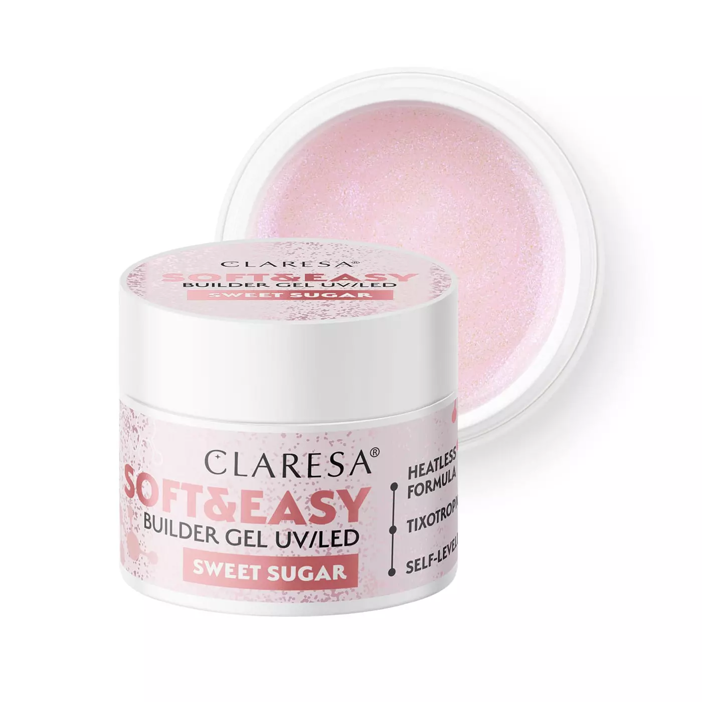 Claresa Nails Żel budujący soft&easy builder gel SWEET SUGAR 45G