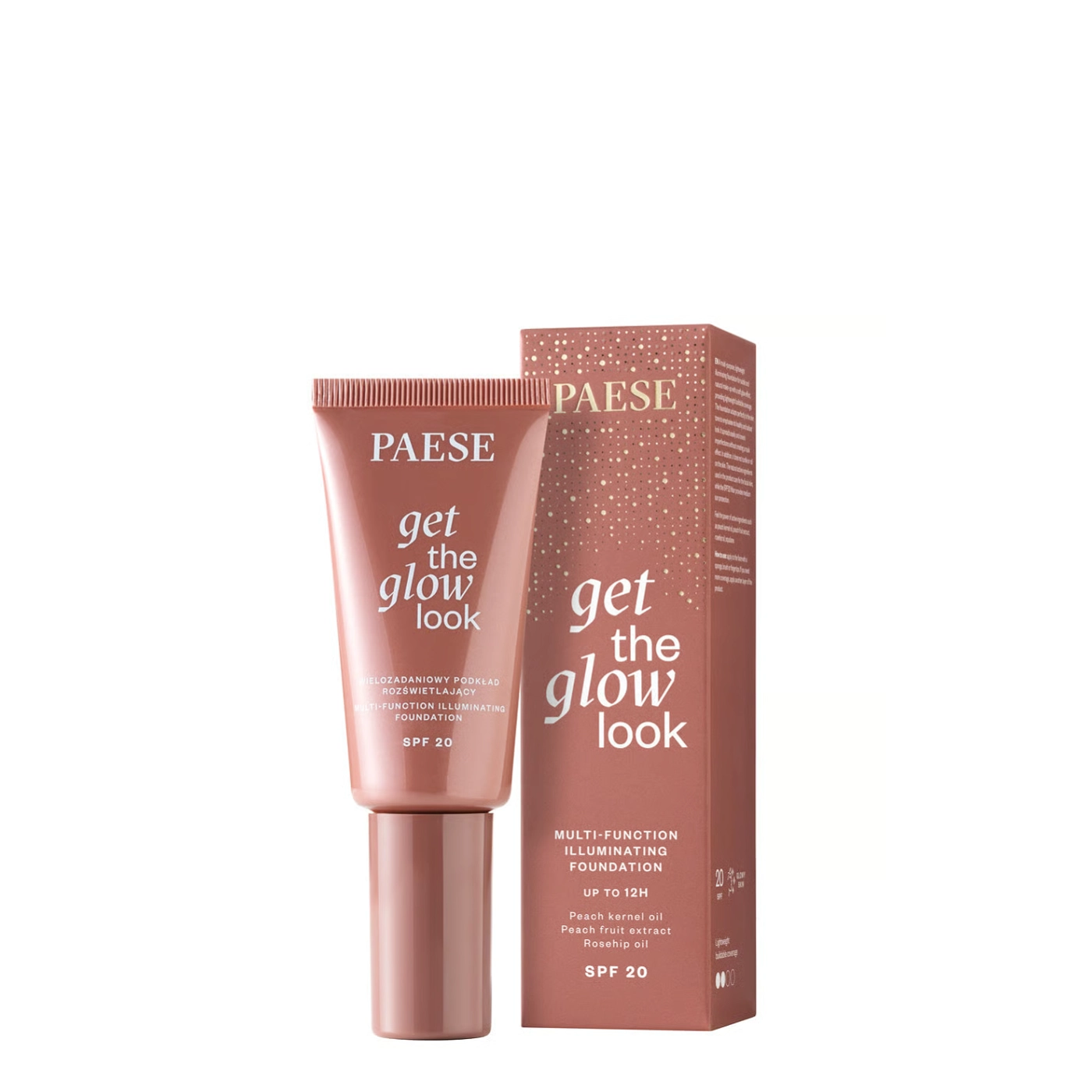 OUTLET Paese GET THE GLOW LOOK Wielozadaniowy podkład rozświetlający 1N Light Beige 30ml - Data ważności 2027-01-31