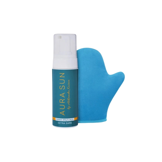 Aura Sun Pianka samoopalająca Extra Dark ARBUZ 150ml + rękawica do aplikacji samoopalacza 