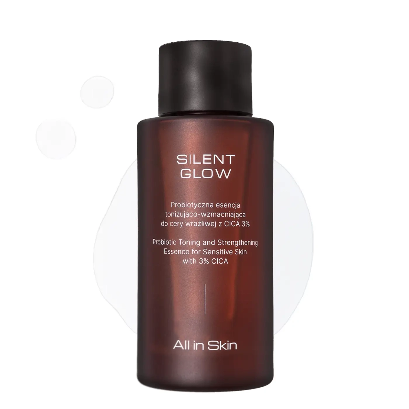 All in Skin SILENT GLOW Probiotyczna esencja tonizująco-wzmacniająca do cery wrażliwej z CICA 3% 100ml