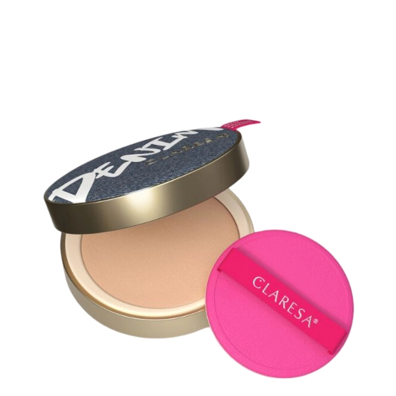 Claresa DENIM COLLECTION Satin Pressed Powder Satynowy prasowany puder 02, 8 g