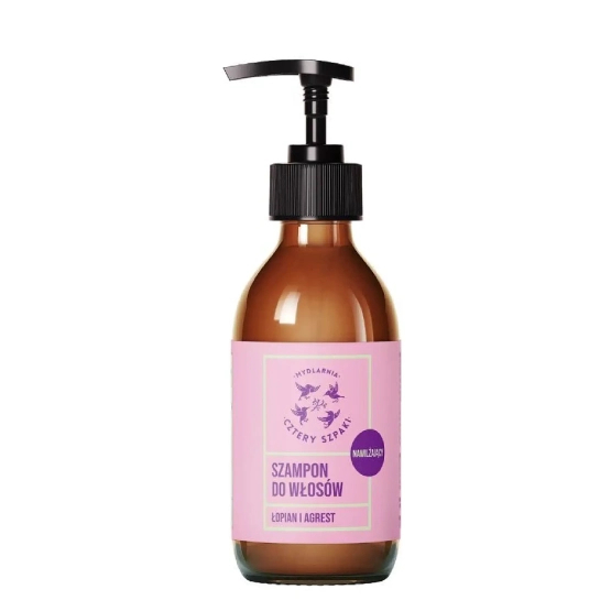 Cztery Szpaki Szampon nawilżający Łopian i Agrest 300 ml