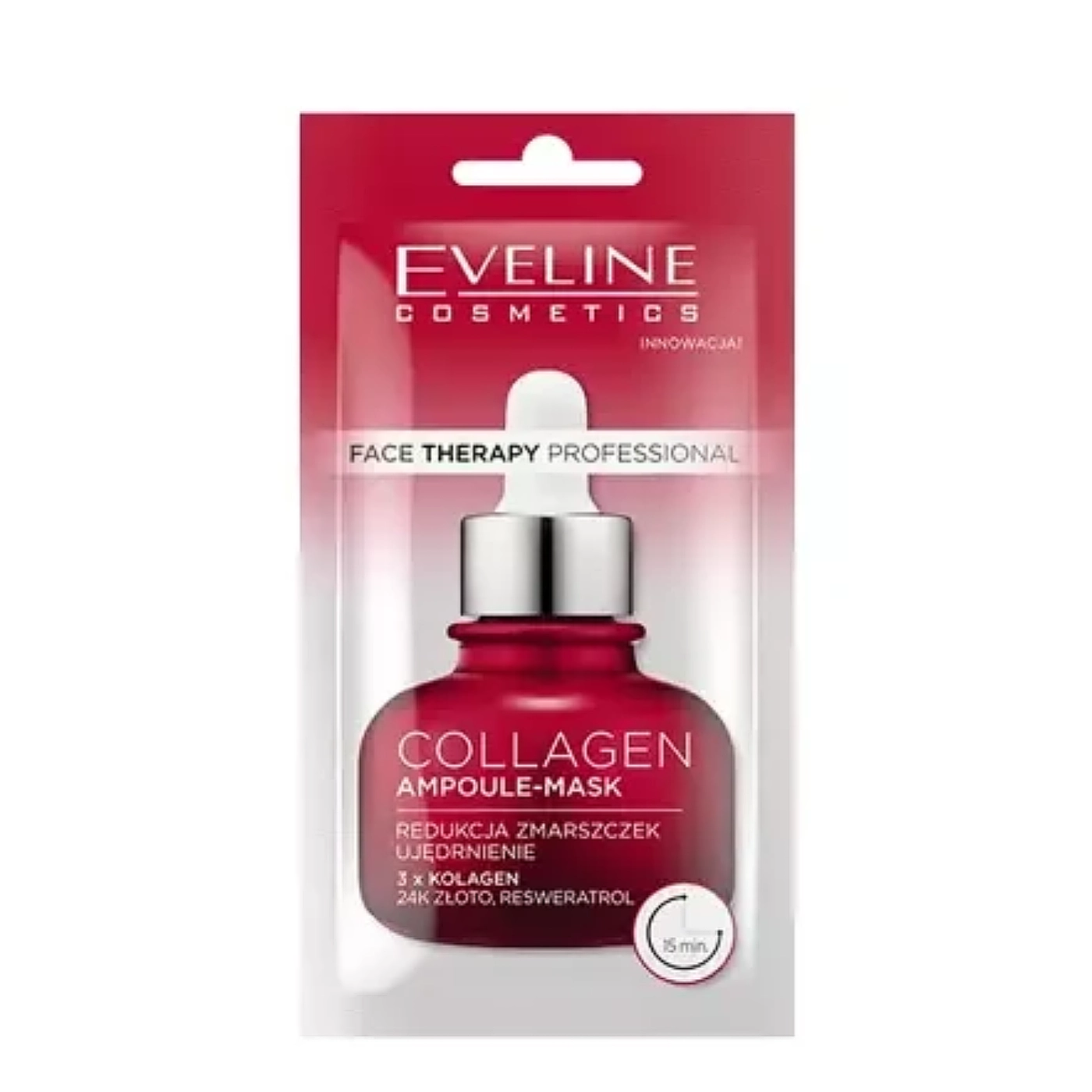 Eveline Cosmetics FACE THERAPY PROFESSIONAL Ampoule mask Collagen Maseczka ujędrniająca i redukująca zmarszczki 8ml