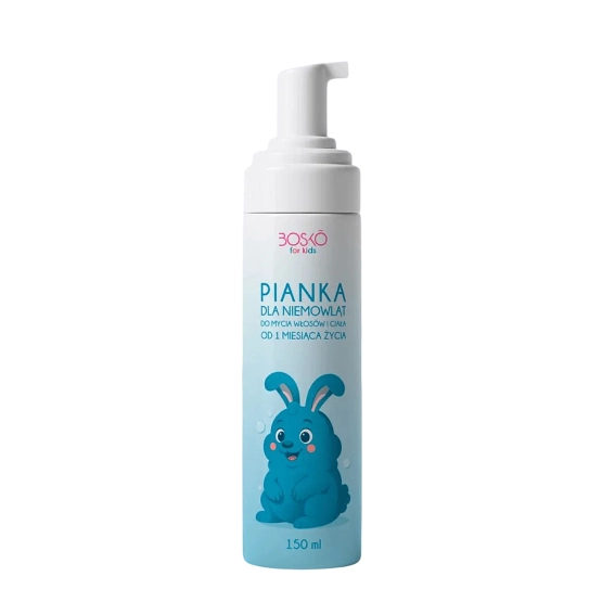 BOSKO Cosmetics for Kids Pianka do mycia włosów i ciała dla niemowląt od 1 miesiąca życia 150ml