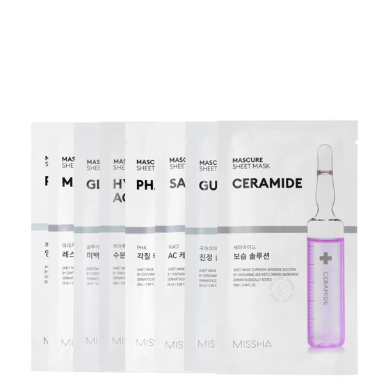 Missha Zestaw maseczek do twarzy Mascure Sheet Mask 8szt.