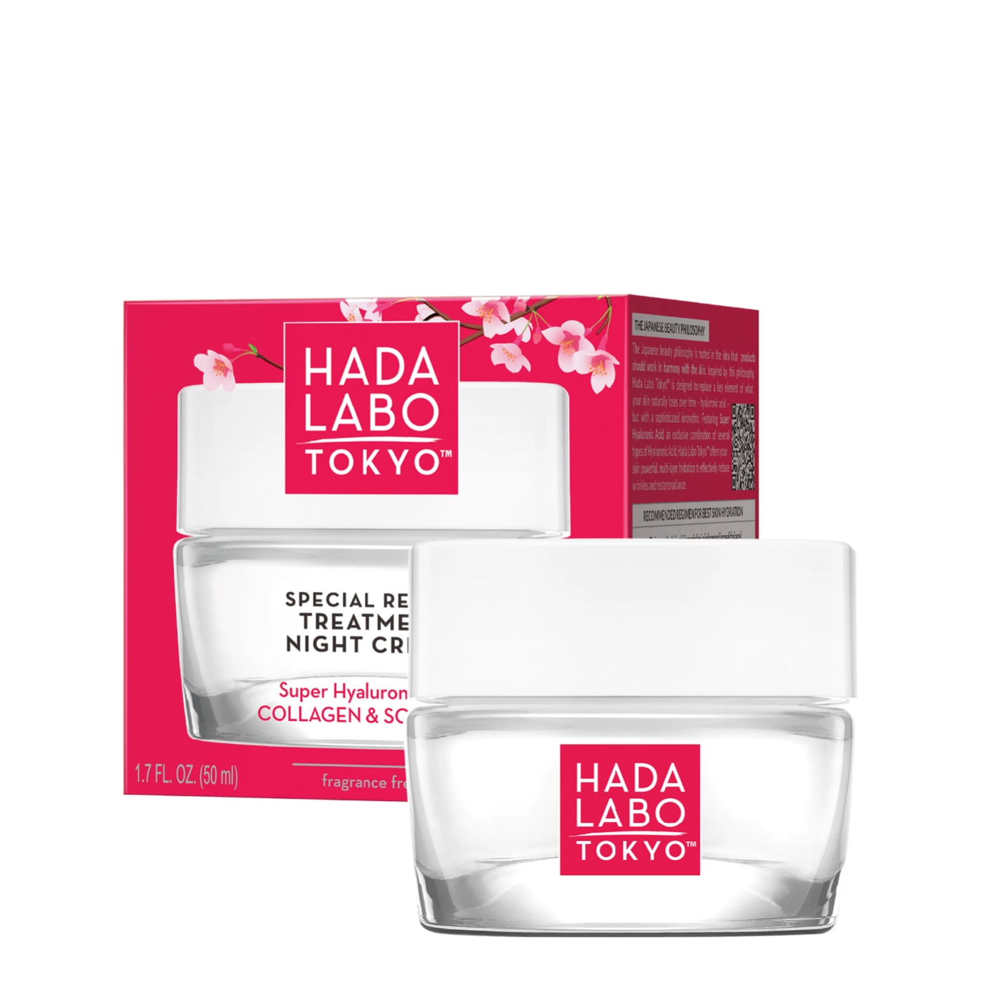HADA LABO TOKYO Red głęboko odbudowujący krem-zabieg do twarzy na noc 50ml