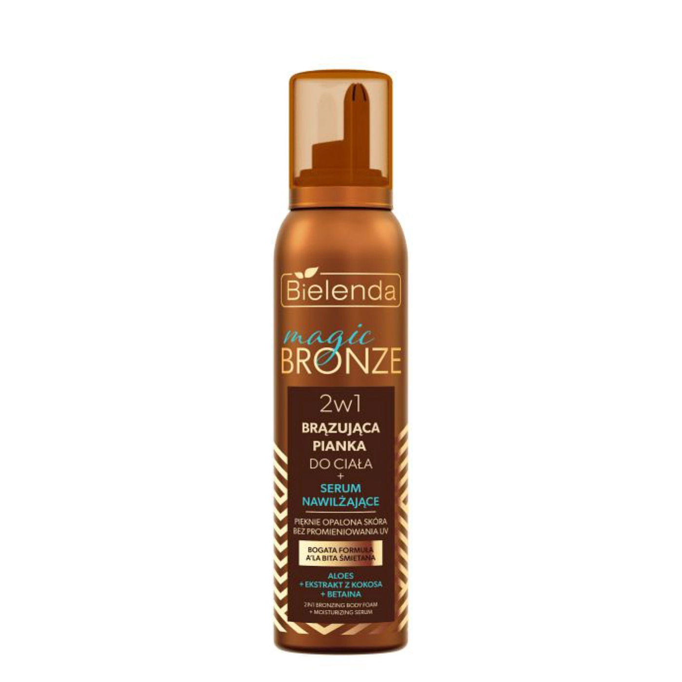 Bielenda Magic Bronze 2w1 Brązująca pianka do ciała serum nawilżające 200 ml