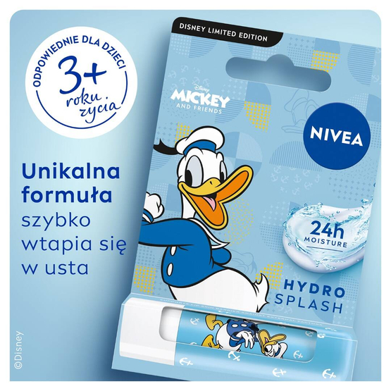 Nivea Donald Duck Disney Edition pielęgnująca pomadka do ust 4.8g