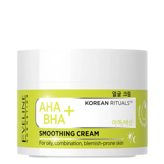 Eveline Cosmetics Korean Rituals AHA/BHA+ Krem wygładzający z kwasami 50 ml
