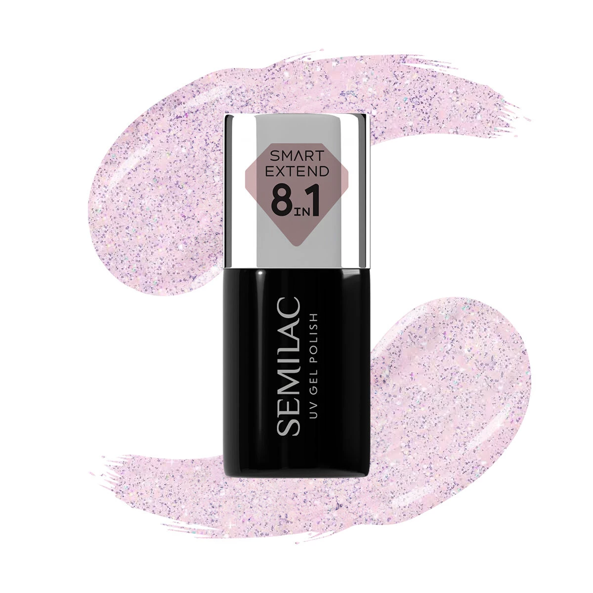 Semilac Smart Extend Glitter Delicate Pink 806 7 ml
