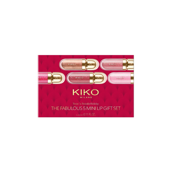 KIKO Milano Twist 'N Twinkle Holiday The Fabulous 5 Mini Lips Gift Set zestaw mini błyszczyków do ust 5x3.5ml