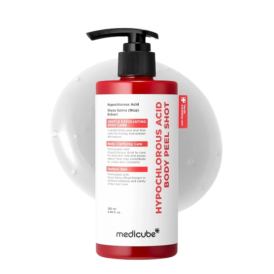 Medicube Hypochlorous Acid Rice Body Peel Shot - Złuszczający Peeling do Ciała z Kwasem Podchlorawym i enzymami 280ml