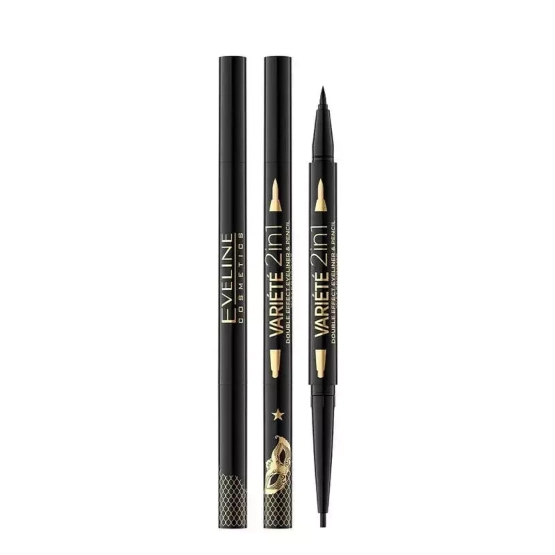 Eveline Cosmetics Variete Eyeliner i kredka do oczu 2w1