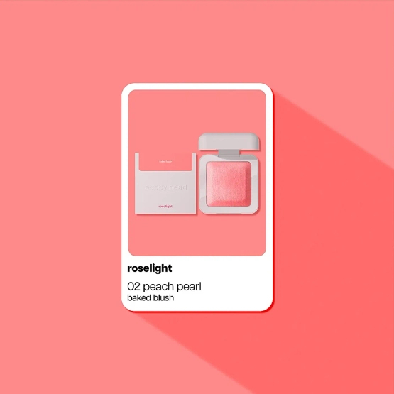 POPPY HEAD Roselight Blush - Wypiekany róż rozświetlający 02 Peach Pearl 8.2 g