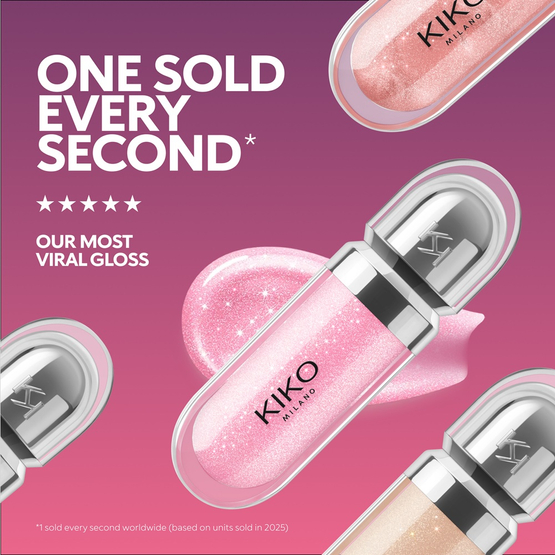 KIKO Milano 3D Hydra Lipgloss zmiękczający błyszczyk do ust z efektem 3D 33 Pearly Watermelon 6.5ml