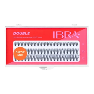 Ibra Kępki sztucznych rzęs DOUBLE 0.07/C/MIX