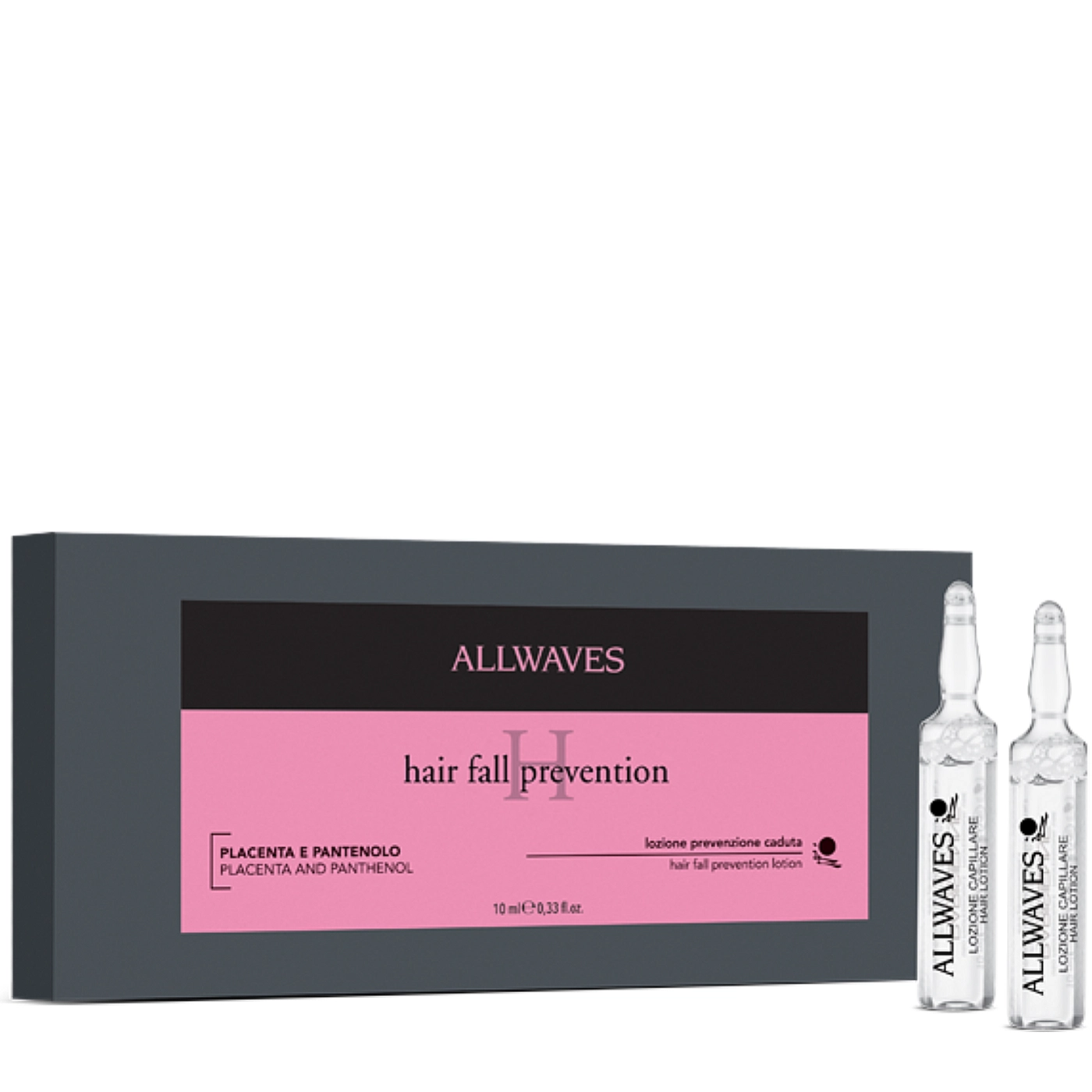 ALLWAVES Hair Fall Prevention Ampułki przeciw wypadaniu włosów Placenta & Pantenol 12x10ml