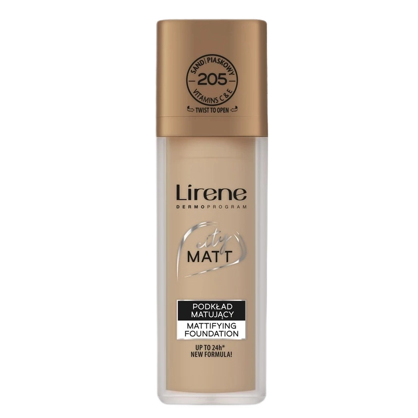 Lirene City Matt podkład matujący 205 Piaskowy 30ml