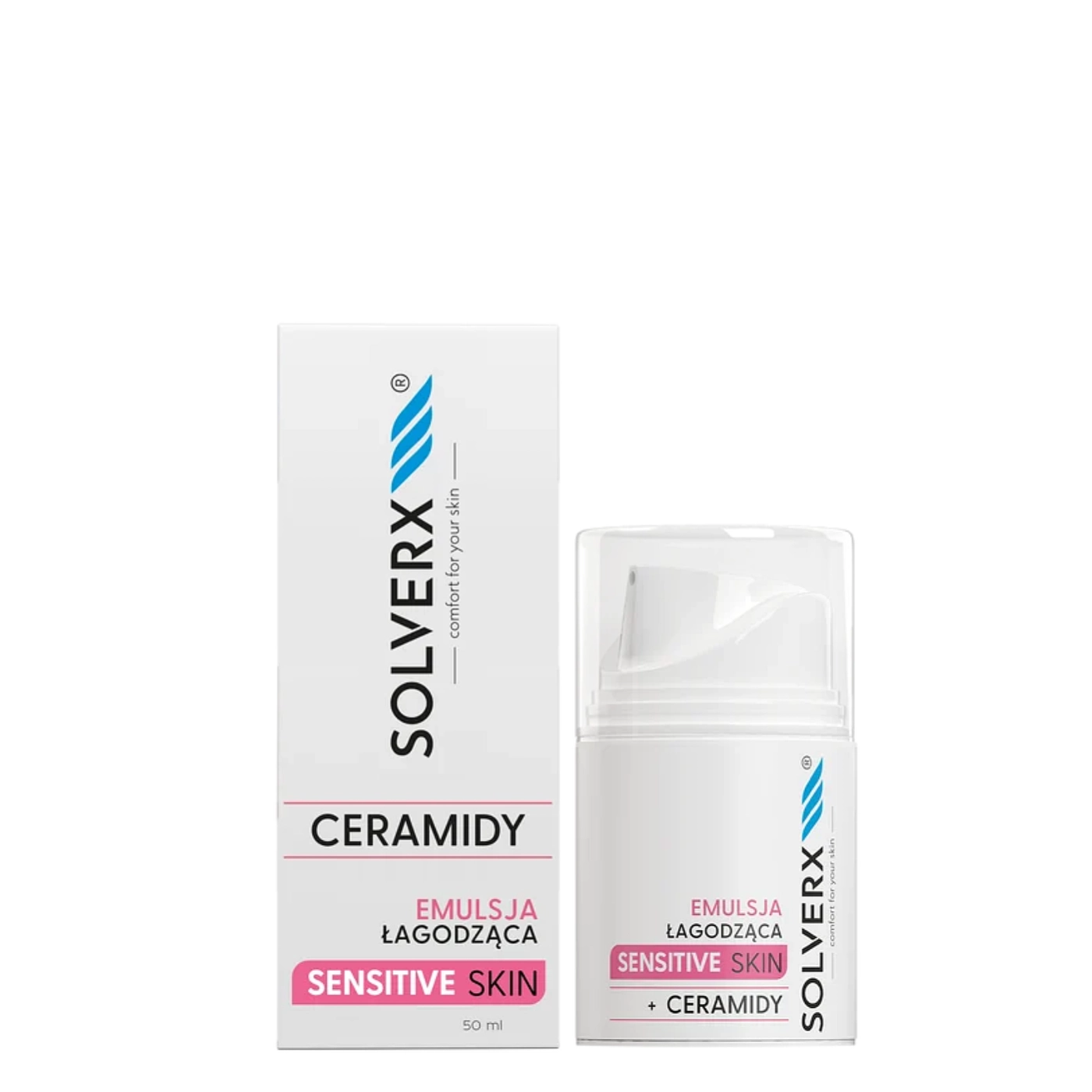 SOLVERX Sensitive Skin Krem - emulsja łagodząca z ceramidami 50 ml