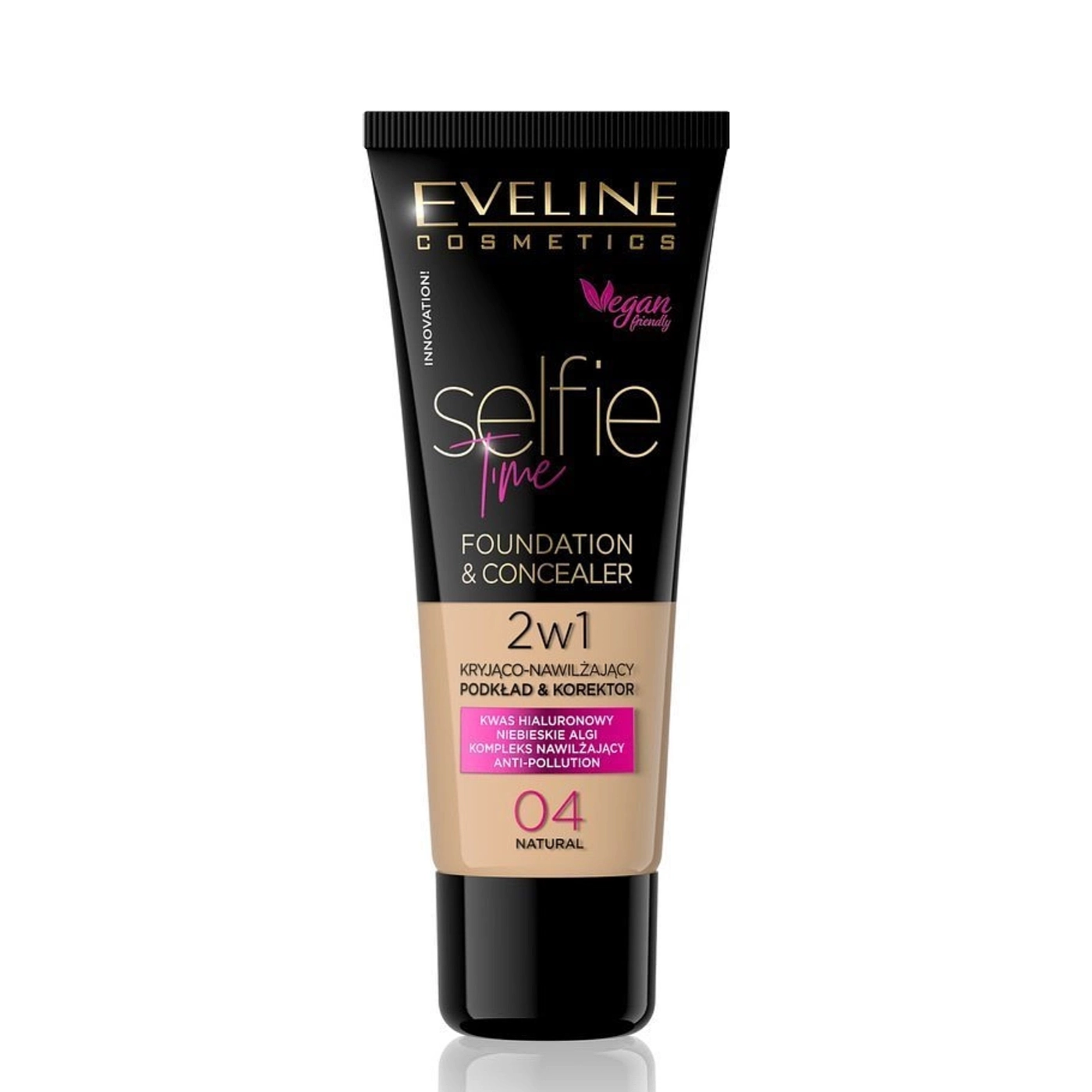 Eveline Cosmetics SELFIE TIME Kryjąco-nawilżający podkład & korektor 04 30ml
