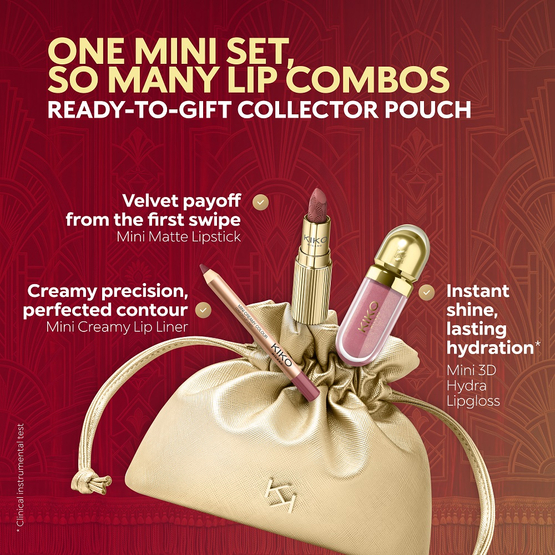 KIKO Milano Twist 'N Twinkle Holiday Mini Kiss Squad Lips Gift Set zestaw podarunkowy do makijażu ust 02
