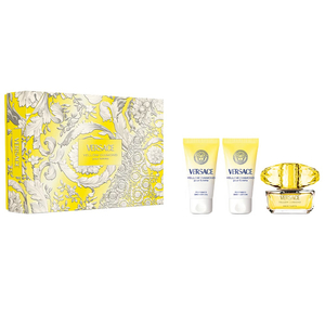 Versace Yellow Diamond zestaw woda toaletowa spray 50ml + balsam do ciała 50ml + żel pod prysznic 50ml