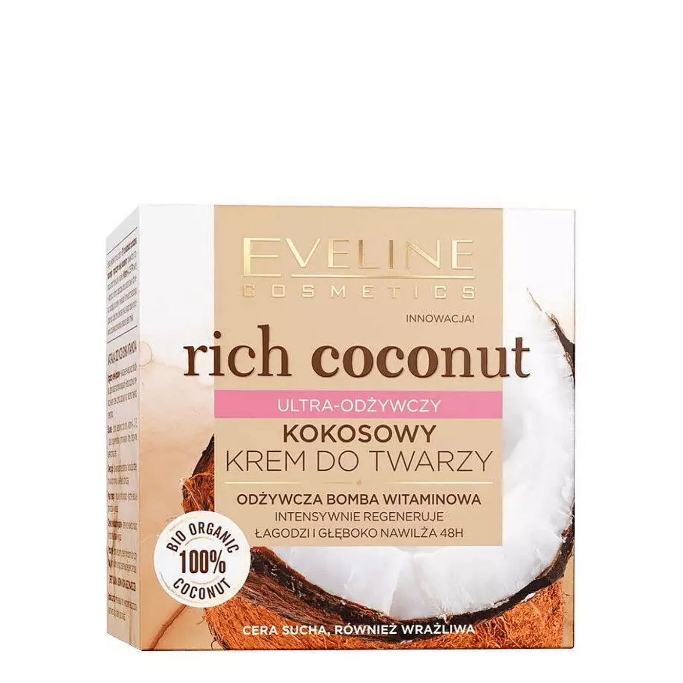 Eveline Cosmetics RICH COCONUT Ultra-odżywczy kokosowy krem do twarzy50 ml
