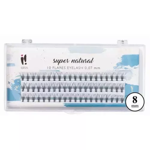 Ibra Kępki sztucznych rzęs SUPER NATURAL KNOT-FREE 0.07-C-8mm