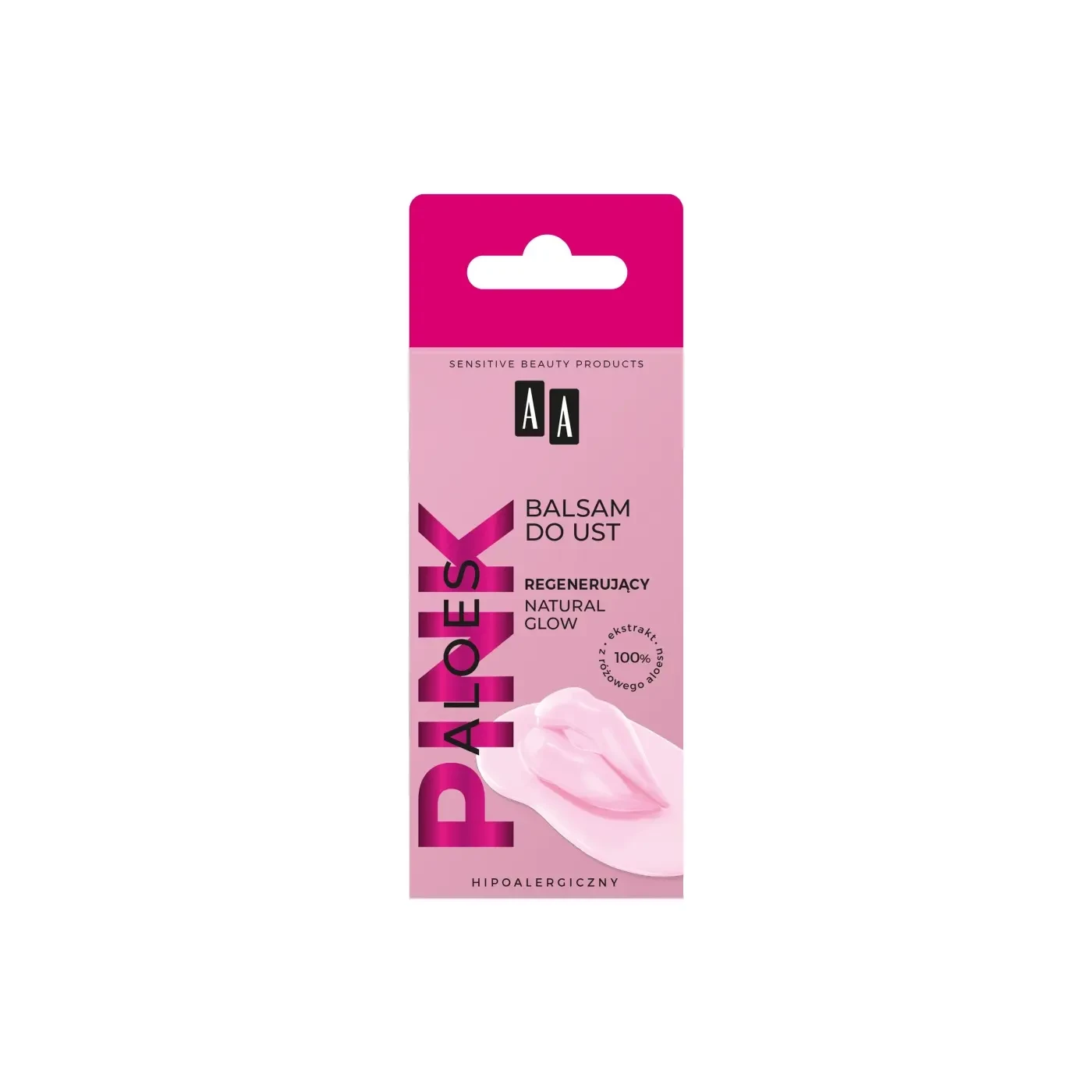 AA Aloes Pink multinawilżający balsam do ust - natural glow 10g