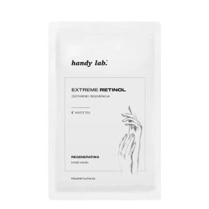 HANDY LAB Extreme Retinol Regenerating Hand Mask - Odżywiająca i regenerująca maska do rąk w rękawicy White Tea 1 szt