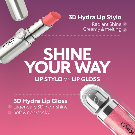 KIKO Milano 3D Hydra Lipgloss zmiękczający błyszczyk do ust z efektem 3D 17 Pearly Mauve 6.5ml