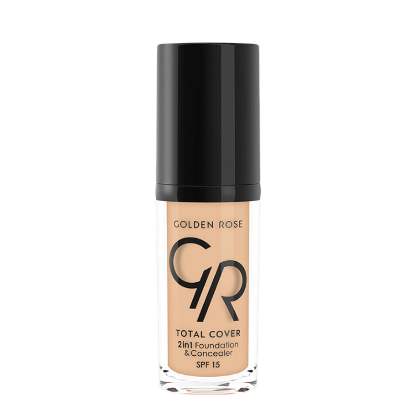 Golden Rose Total Cover 2 in 1 Foundation & Concealer - Kryjący podkład i korektor 2 w 1 - 02