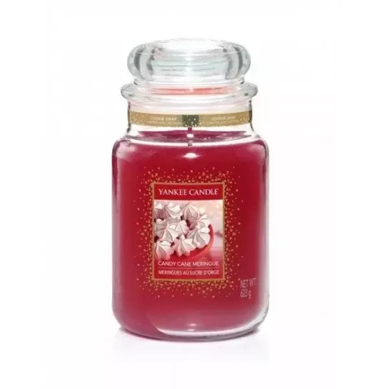 Yankee Candle ŚWIECA W SŁOIKU DUŻA Candy Cane Meringue