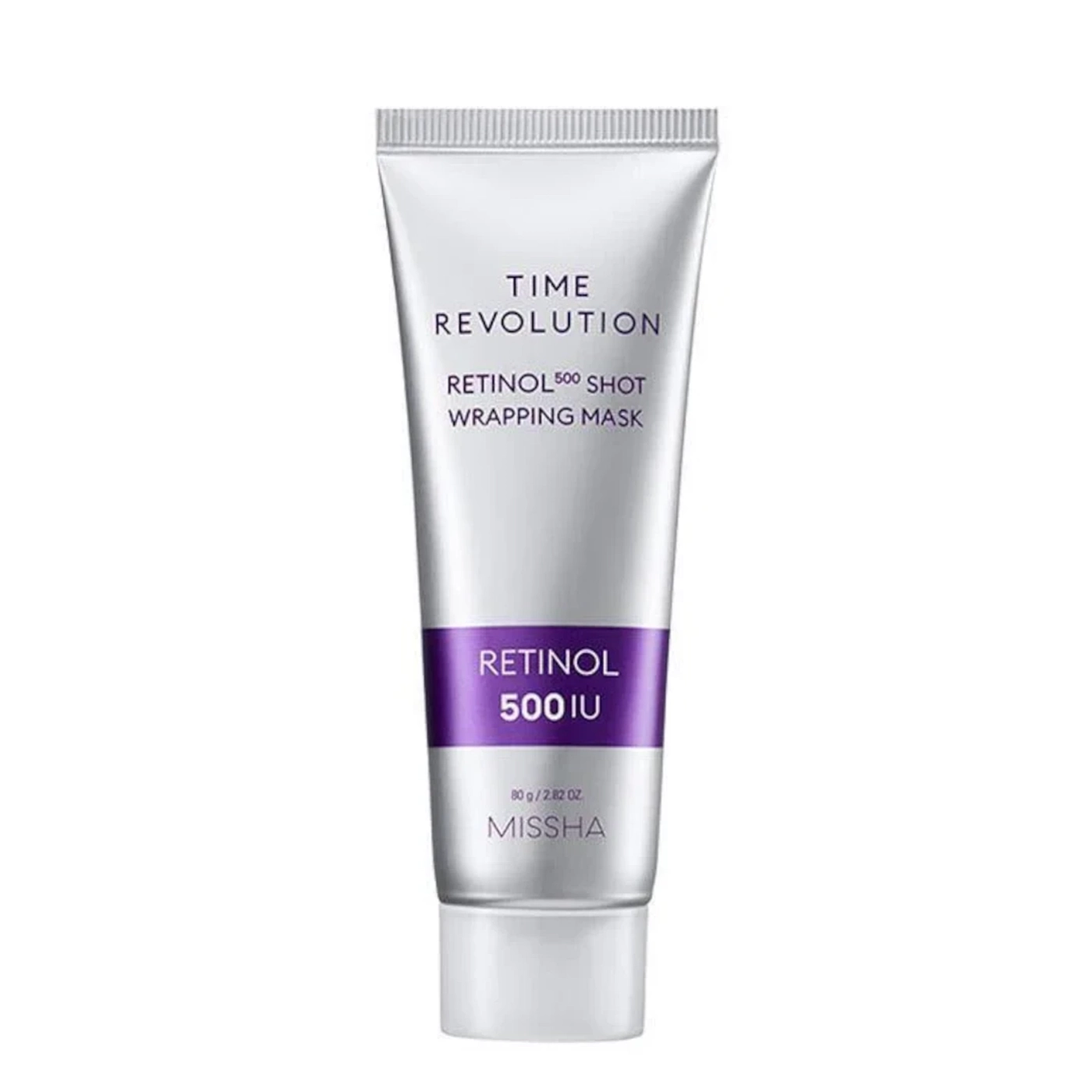 Missha Time Revolution Retinol 500 Shot Wrapping Mask Retinol 100 - liftingująca maseczka do twarzy peel-off z retinolem 80g