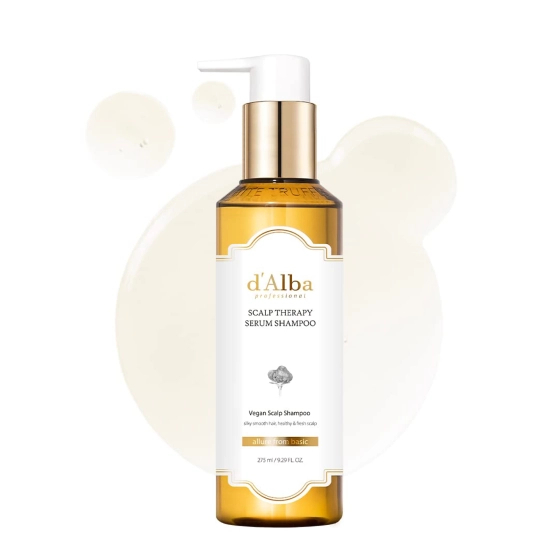 d'Alba Professional Repairing Scalp Therapy Serum Shampoo - pielęgnujący szampon do skóry głowy z serum 275ml