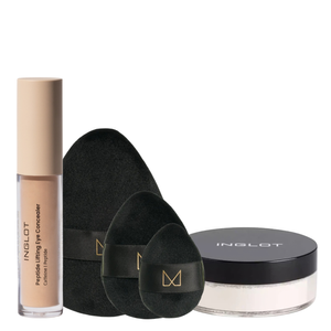 M Brush x Inglot Zestaw do makijażu twarzy Puder pod oczy + puszki + korektor 203