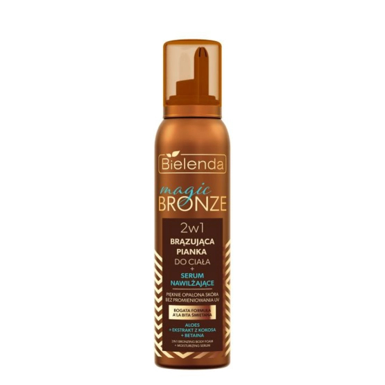 Bielenda Magic Bronze 2w1 Brązująca pianka do ciała serum nawilżające 200 ml