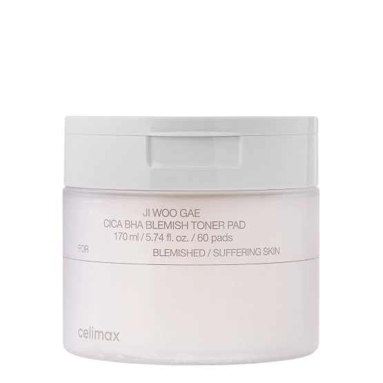 Celimax Ji.Woo.Gae Cica BHA Blemish Toner Pad - Płatki Złuszczające do Twarzy 60szt.