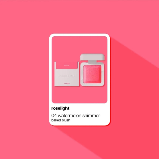 POPPY HEAD Roselight Blush - Wypiekany róż rozświetlający 04 Watermelon Shimmer 8.2 g