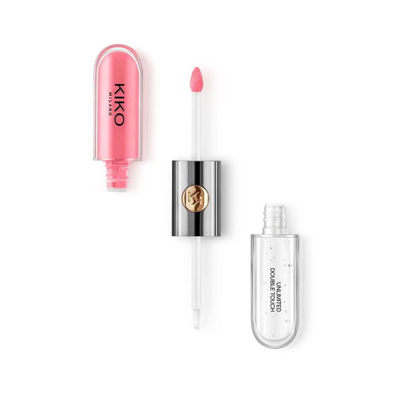 KIKO Milano Unlimited Double Touch dwuetapowa płynna pomadka do ust 111 Satin Pink Camellia 6ml