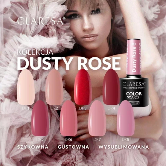 Claresa Nails Lakier hybrydowy DUSTY ROSE 8 5g